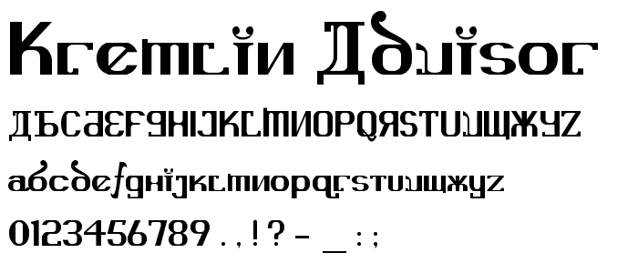 KREMLIN ADVISOR font